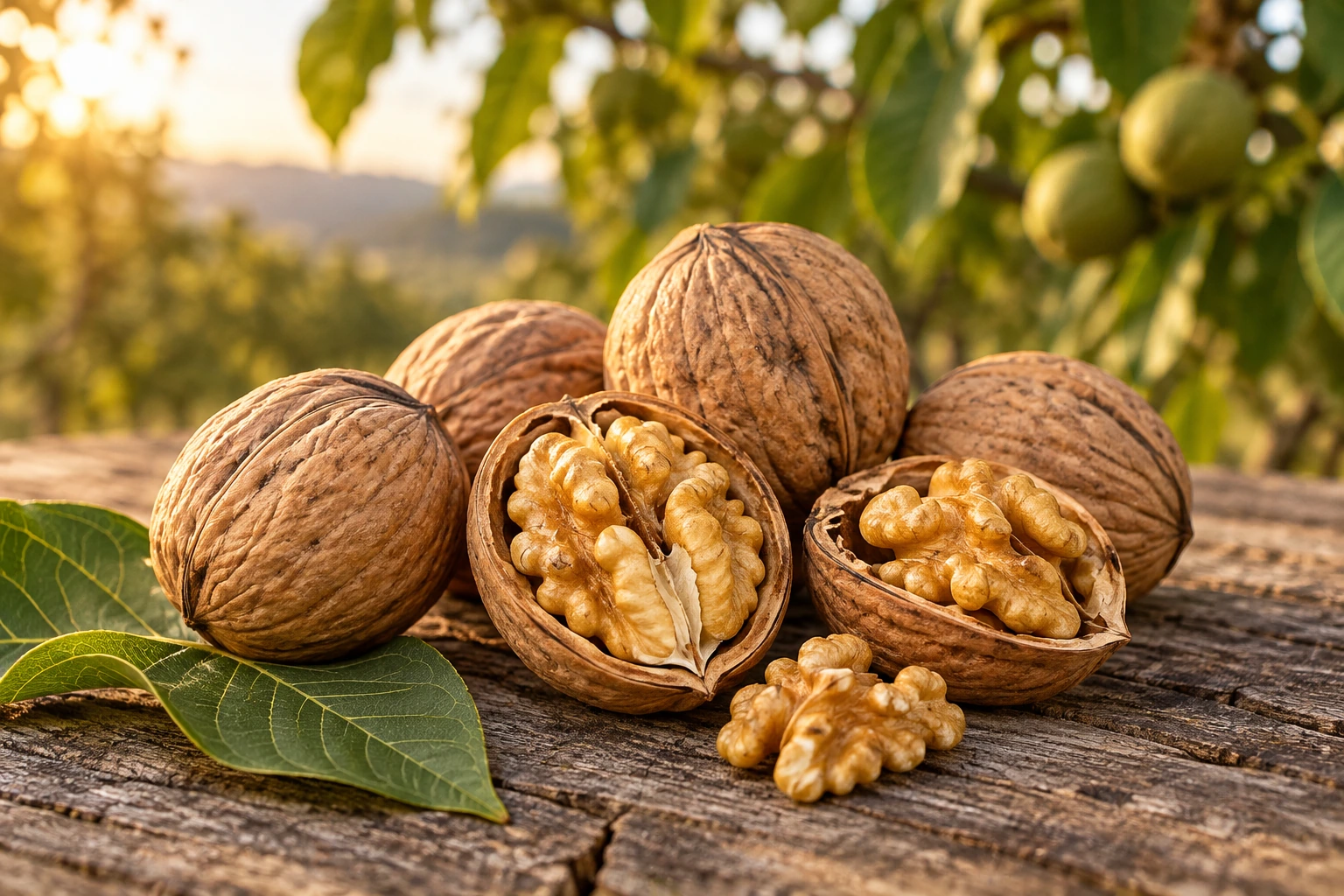 Walnut shell and kernel structure